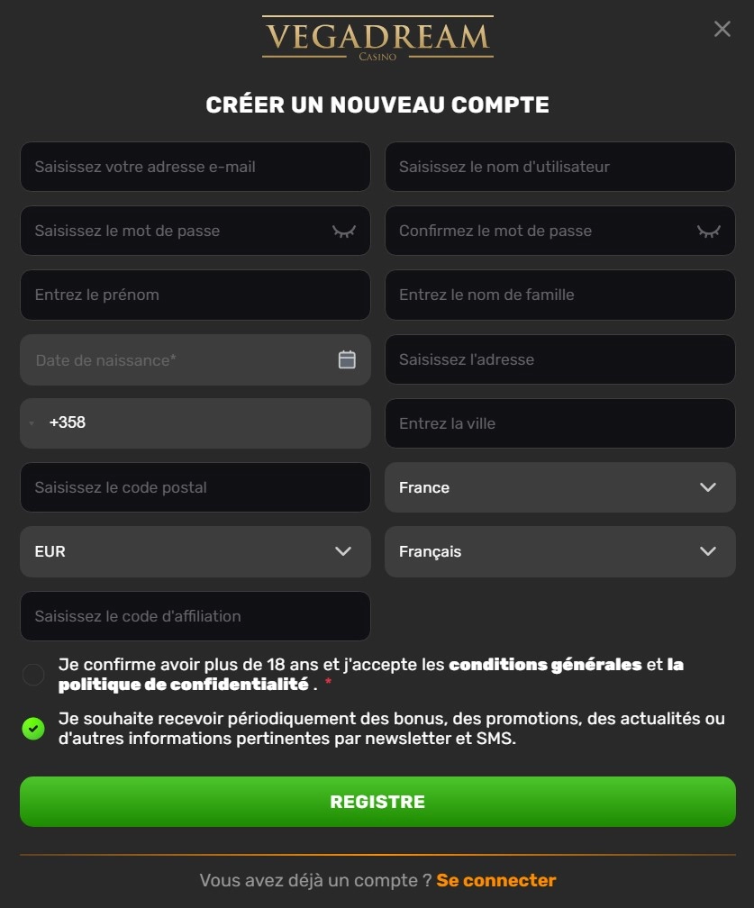 Inscription et connexion